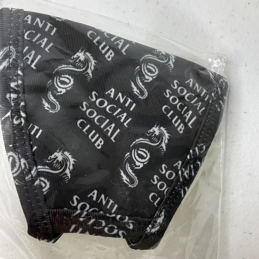 Anti Social Social Club Face‎ Mask Dragon Print 'Last Time'  100% Authentic FW20